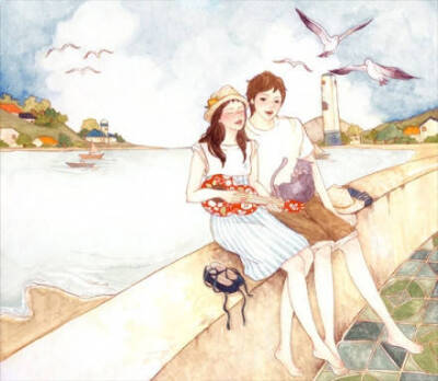 海风轻轻的吹过，而我只想为你唱首简单的情歌～