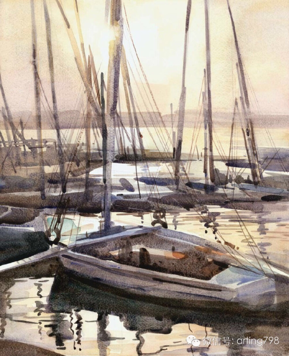 周宏智建筑水彩画