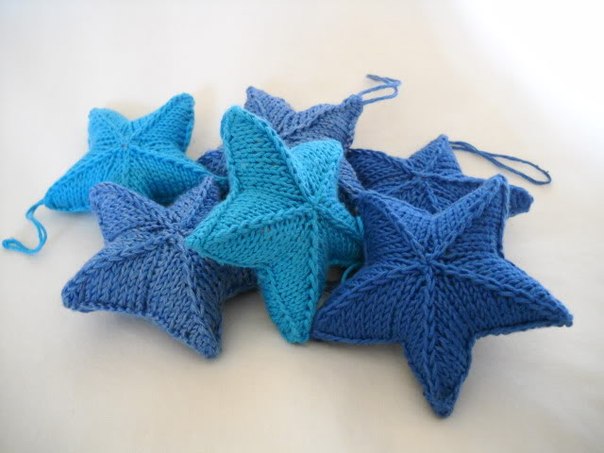 棒针毛线星星