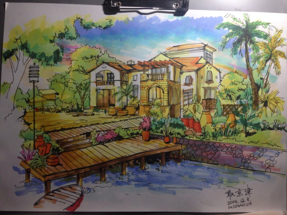 色彩作业 第一次用马克笔画风景 - 高清图片，堆糖，美图壁纸兴趣社区