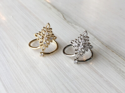 美国Hello Miss Apple戒指Rhombus Nail Accent Ring