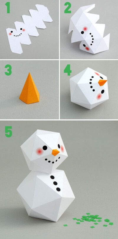 【圣诞手工】DIY折纸小雪人