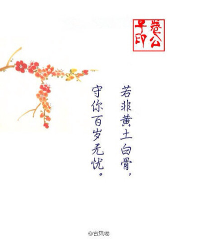 若非黄土白骨，守你百岁无忧