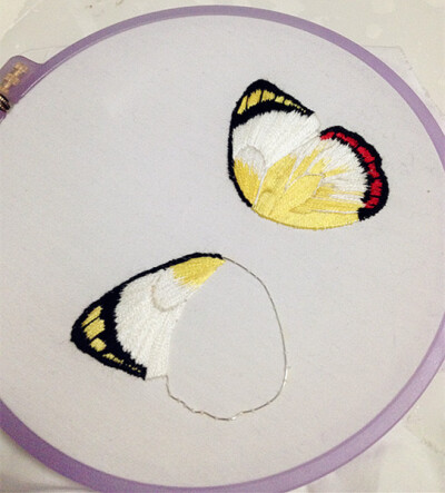 又用针线画画的感觉。