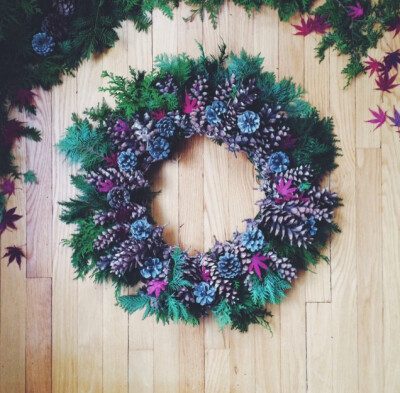 Homemade wreath by Kristen Rickert