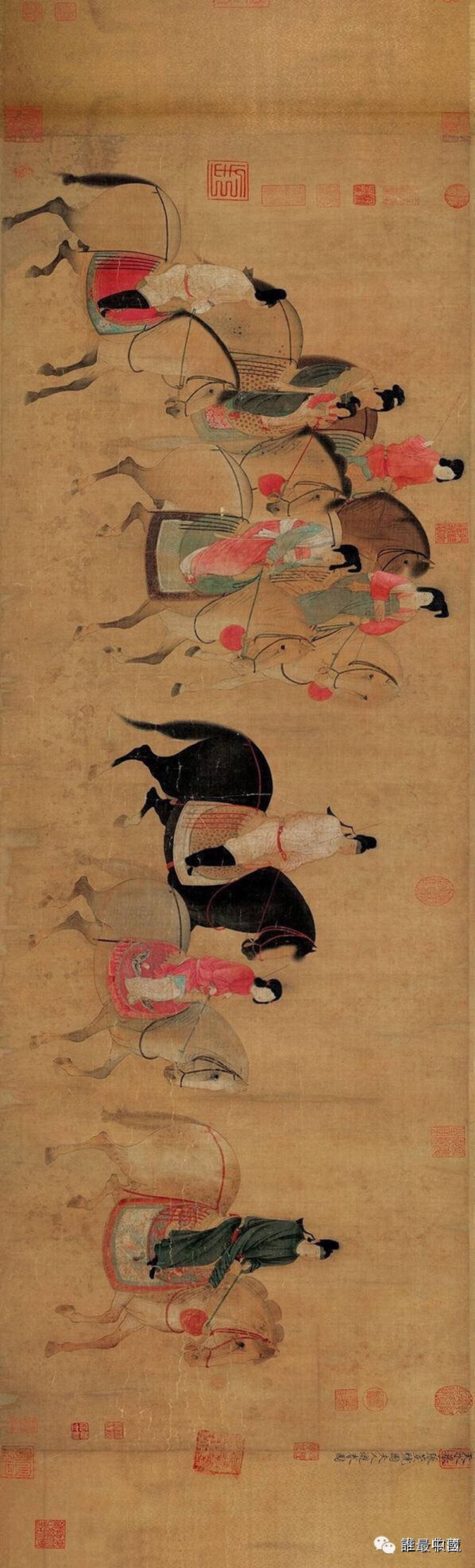 宋徽宗花鳥人物山水畫。