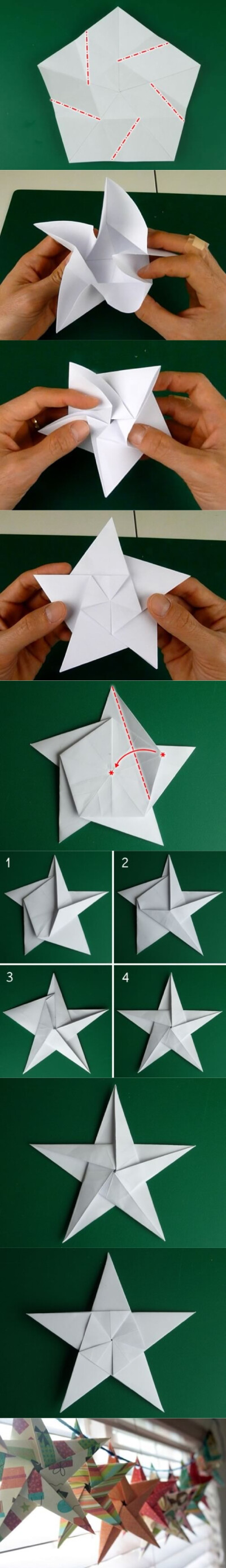 【圣诞手工】折纸星星教程（下）