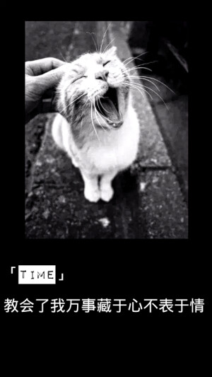 「TIME」教会了我遇事藏于心不表于情 壁纸    黑白     @雪碧欧尼