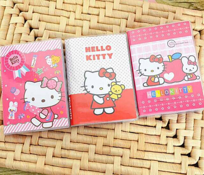 HELLO KITTY 可爱胶套笔记本 kitty猫皮套本100K彩页记事本日记本