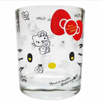 HELLO KITTY 超可爱猫脸图案玻璃杯/水杯/果汁杯 250ml http://tb.cn/DXH9oOy