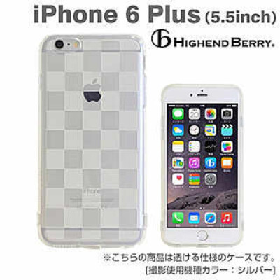 日本代购 苹果手机壳 iphone6 plus 软壳 透明棋盘格 手机套