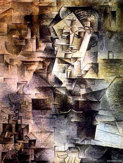  《卡思维勒像》是西班牙巴勃罗.鲁伊斯.毕加索创作于1910年的油画作品。这幅《卡思维勒像》，分明显现了毕加索是怎样将这种剖析平面主义的绘画言语，用于某个详细人物形象的塑造的。