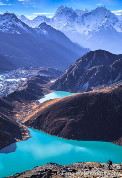 Gokyo Lakes, Sagarmatha National Park, Nepal。尼泊尔萨加玛塔国家公园，位于尼泊尔喜马拉雅山区，首都加德满都东北的索洛―昆布地区，坐落在珠穆朗玛峰南坡，是尼泊尔著名的旅游胜地，北部与西藏珠穆朗玛自然保护…