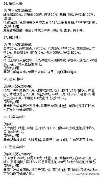 【史上最全的调味酱料秘方】做了20多年的五星级酒店大厨的调味秘方