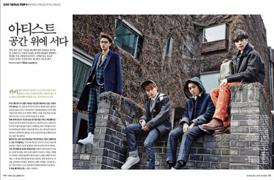 EXO 都暻秀 D.O. 金钟大 Chen 金钟仁 Kai 张艺兴 Lay 《THE CELEBRITY》1月刊杂志扫图