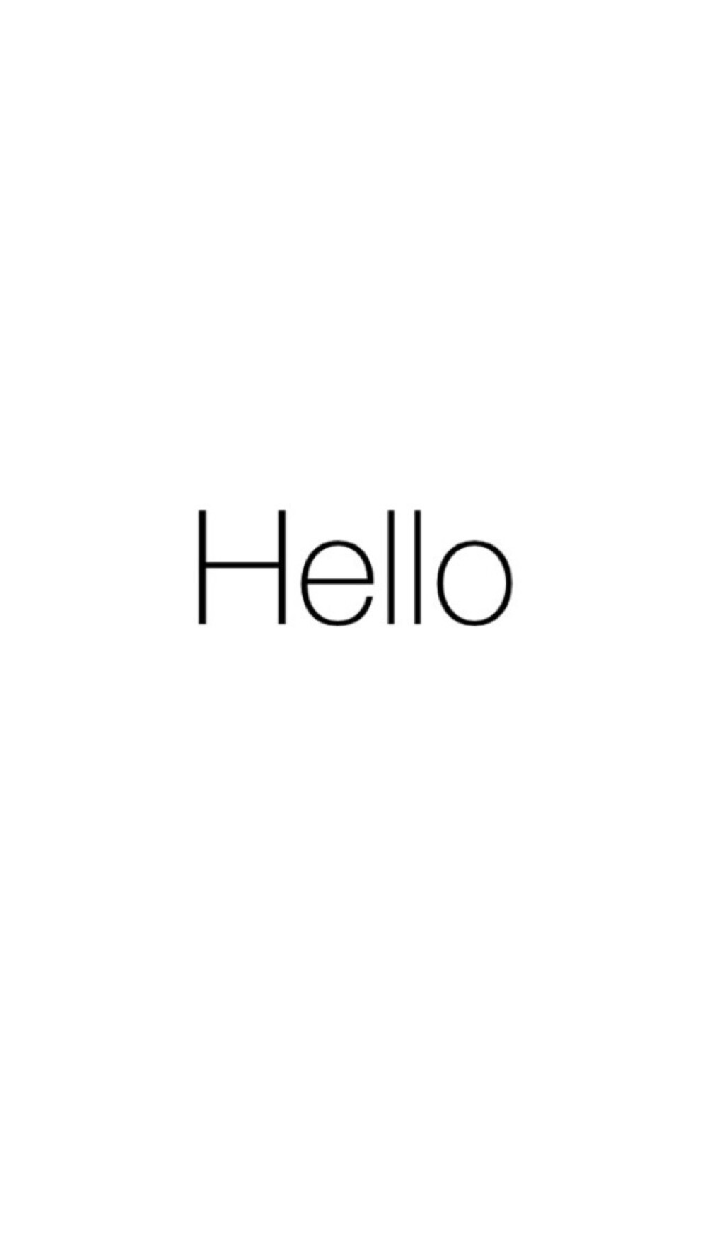 小清新壁纸黑白文字hello