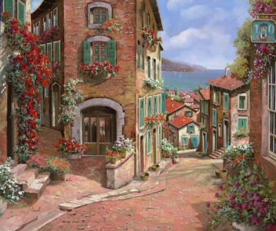 Guido Borelli 欧洲风景油彩