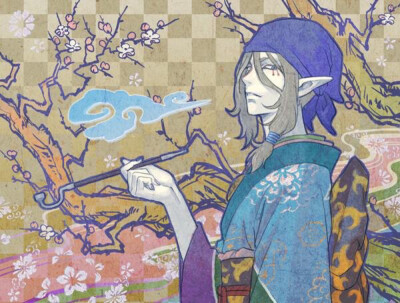 帅帅哒卖药郎~ PO太魔✨怪AYAKASHI~化猫✨『动漫 插画 手绘 二次元 美少年』