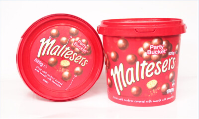 Maltesers party bucket麦丽素巧克力桶装520g 好吃的巧克力一点都不腻