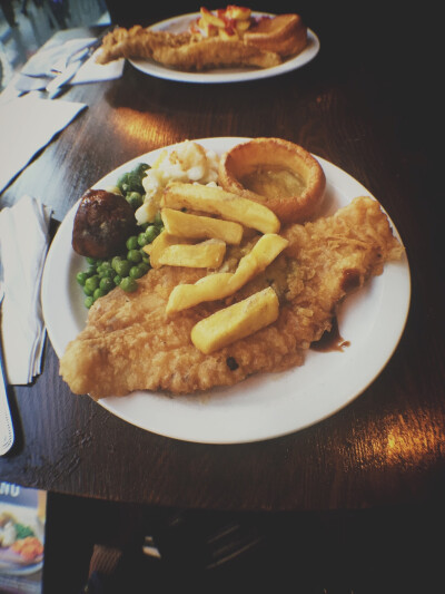 英国特色。fish n chips