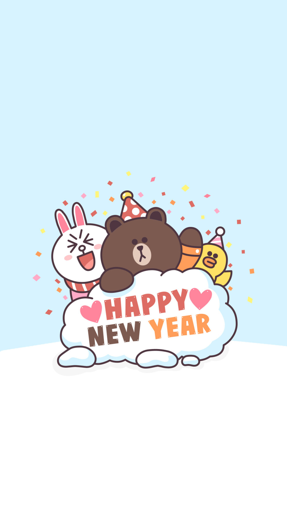 新年快乐~ 文字 LINE 换不完的手机壁纸..