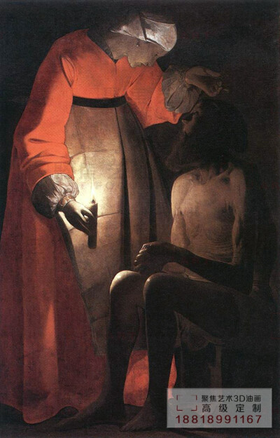 法·Georges de La Tour 乔治·德·拉图尔，美术史上一位擅长描绘光线与阴影的大师。在他逝世后，曾被世界遗忘长达三个世纪之久，现在则公认为可与普桑齐名。他的作品构图严谨，以极端写实手法描绘光与影的变化，画风受…