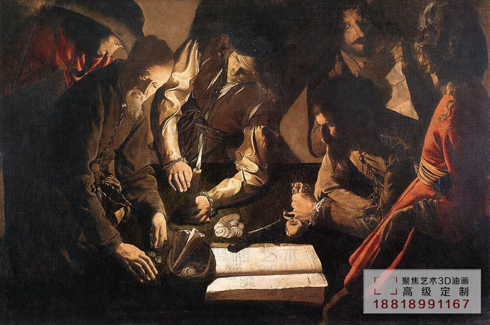 法·Georges de La Tour 乔治·德·拉图尔，美术史上一位擅长描绘光线与阴影的大师。在他逝世后，曾被世界遗忘长达三个世纪之久，现在则公认为可与普桑齐名。他的作品构图严谨，以极端写实手法描绘光与影的变化，画风受到卡拉瓦乔的影响，但却又能有其个人的独特风格。