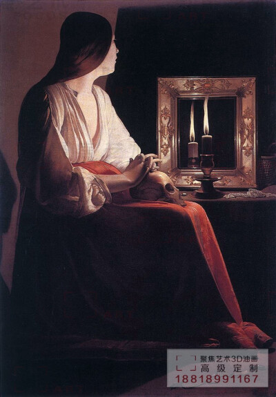 法·Georges de La Tour 乔治·德·拉图尔，美术史上一位擅长描绘光线与阴影的大师。在他逝世后，曾被世界遗忘长达三个世纪之久，现在则公认为可与普桑齐名。他的作品构图严谨，以极端写实手法描绘光与影的变化，画风受…