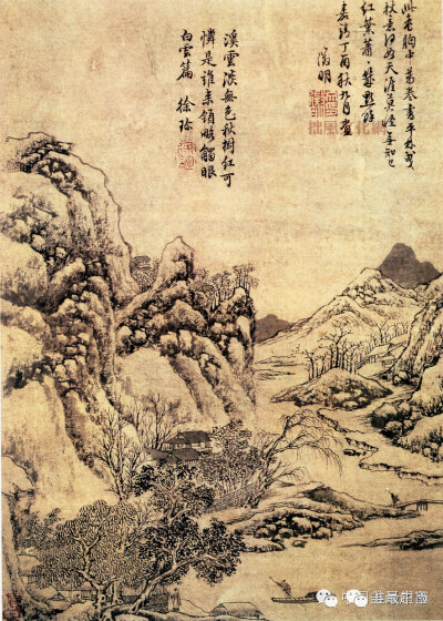 文徵明《千林曳杖图》