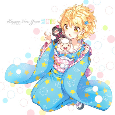 Happy New Year 2015 | Nardack 动漫 插画 Pixiv 和服