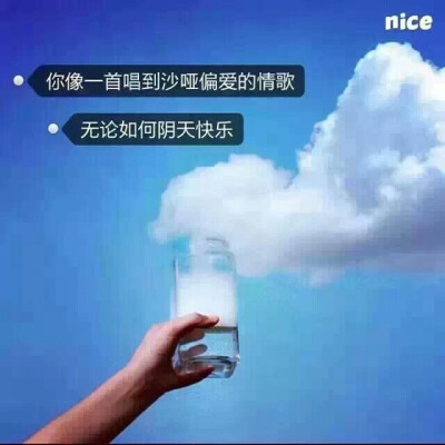 你像一首唱到沙哑偏爱的情歌，无论如何阴天快乐