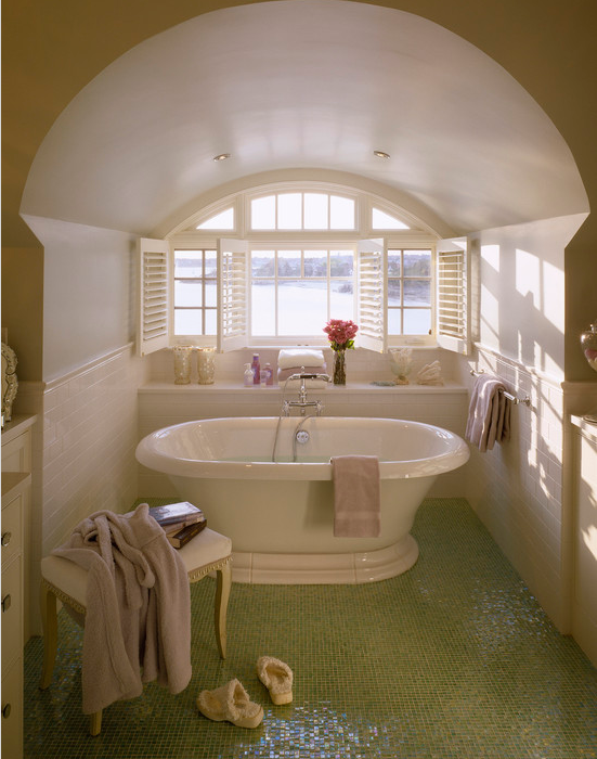 马赛克浴室，既美观又防滑