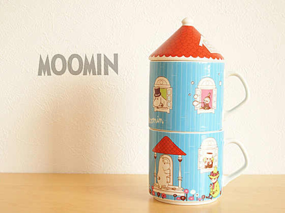 日本Moomin/姆明 小屋姆明的家 马克杯/情侣对杯 礼物