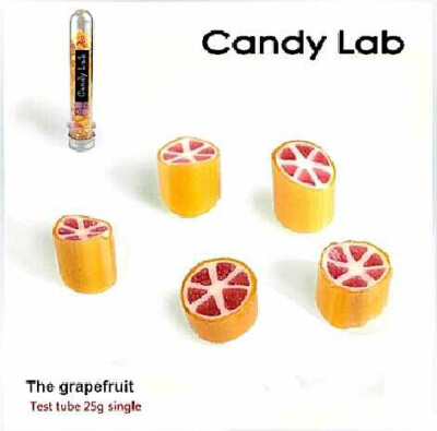 Candy lab澳洲纯手工糖果创意水果味硬糖【西柚味】25g 小试管装