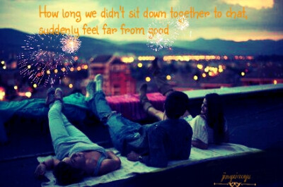 忘了多久我们没一起好好聊聊天