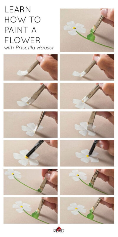 how to paint a flower