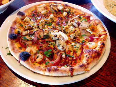 Seafood pizza!!!lovely!!!