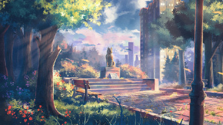 暖色调的动漫背景