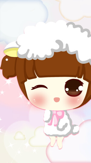 羊年，滋滋，小羊羔，壁纸，头像，插画，手绘，Q版，羊羊羊