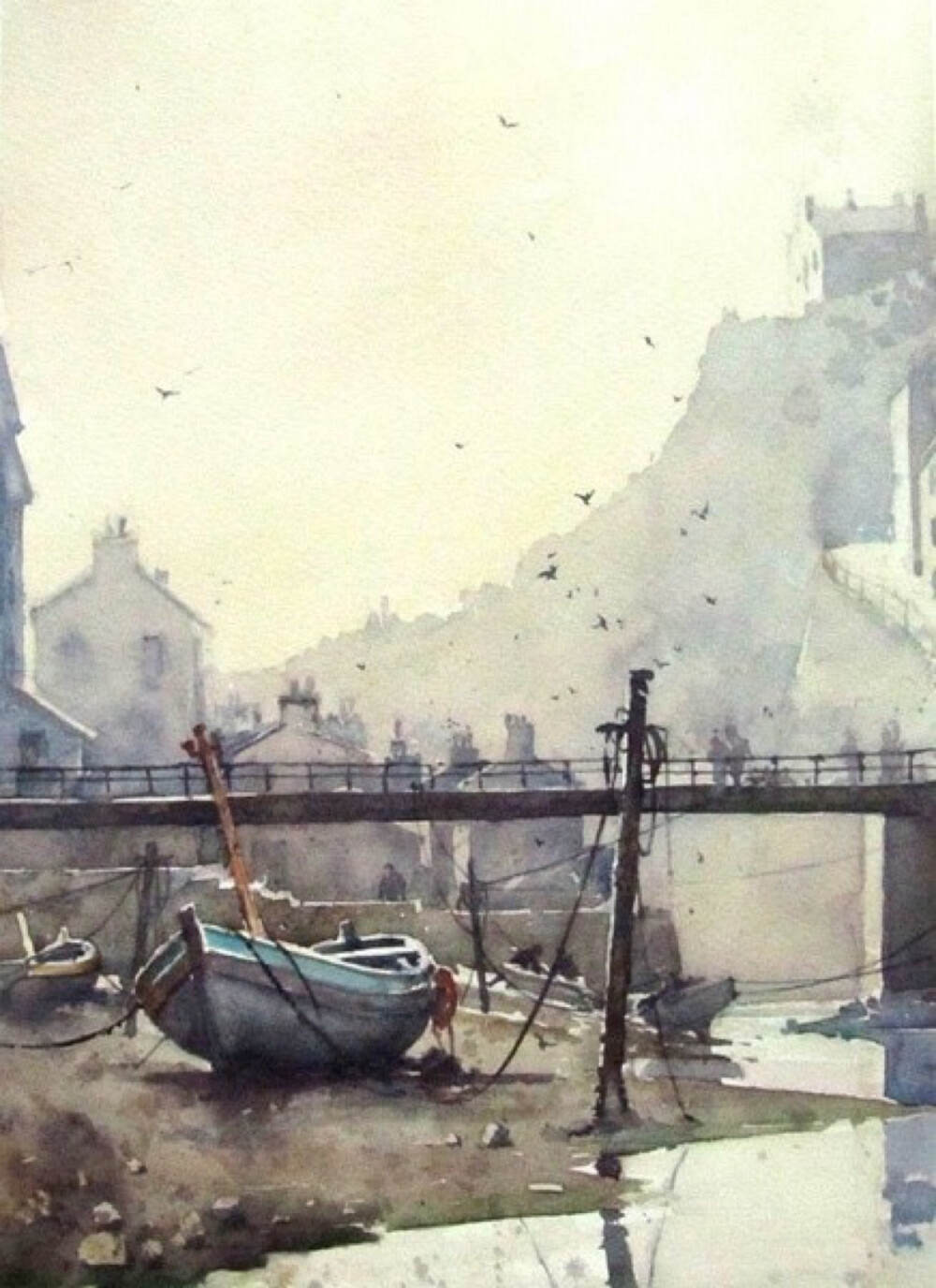 欧洲建筑风景水彩画