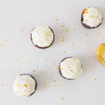 red wine chocolate cupcake with cream cheese topping