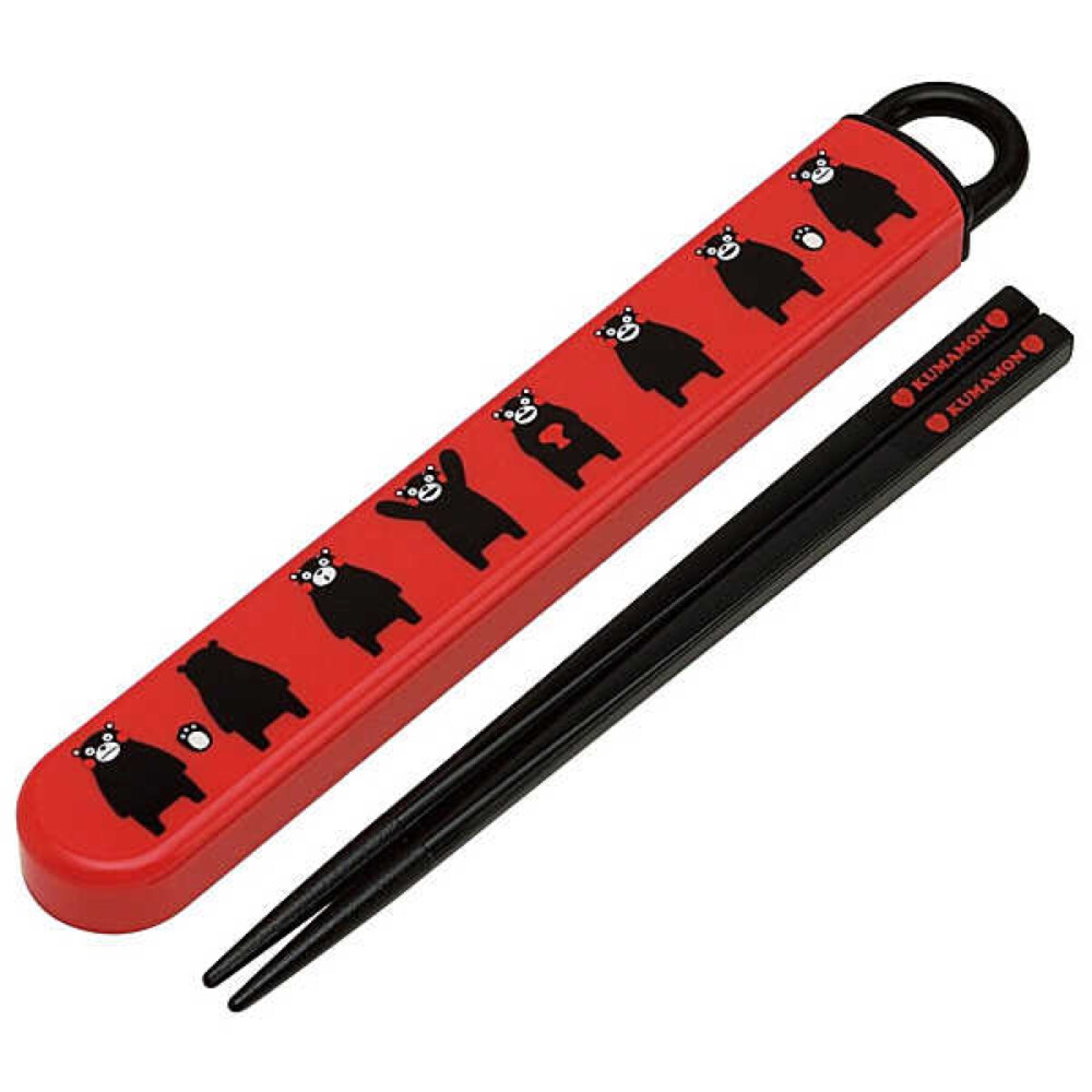 日本 SKATER Kumamon熊本县熊部长 熊本君 便携筷子筷盒