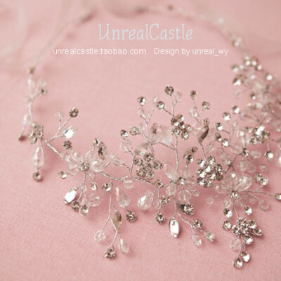 ❤UnrealCastle❤ 水晶编织项链❤ 手工定制新娘饰品裹胸礼服必备