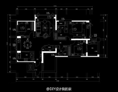 【名城公馆 现代混搭轻古典3居室】温馨、舒适，古典中拥有股现代清新的活力。建筑面积：130㎡，设计：2046