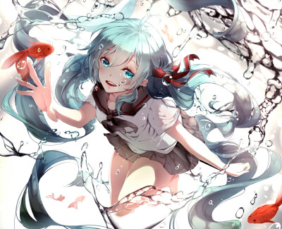 瓶初音 | Jinko_神子 动漫 插画 pixiv 初音ミク