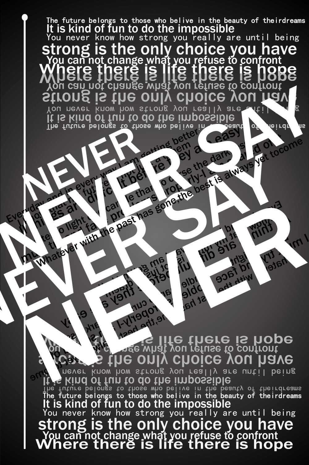 never 字体排版设计 励志海报 - 堆糖,美图壁纸兴趣社区