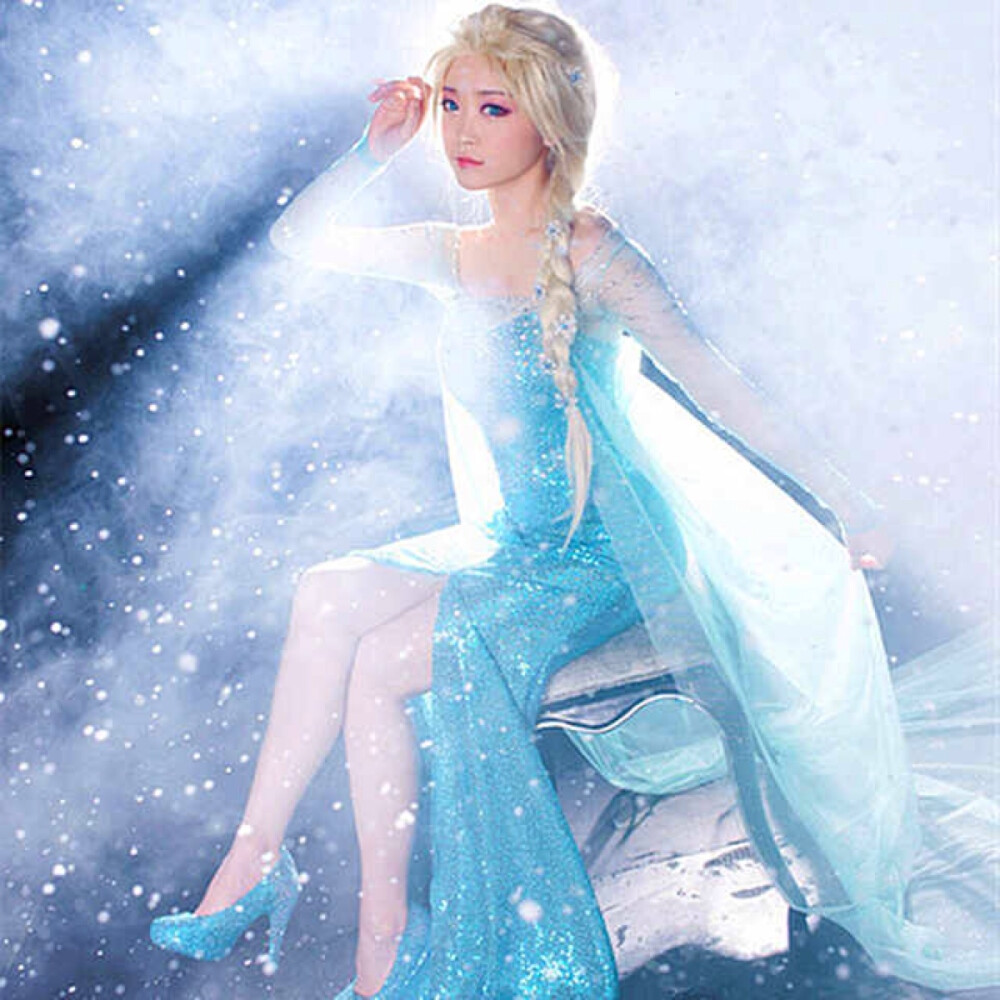 冰雪奇缘 艾沙 艾尔莎 elsa cos服 连衣裙 公主裙 cosplay服装