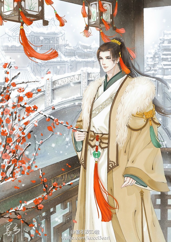 古装手绘插画封面漫