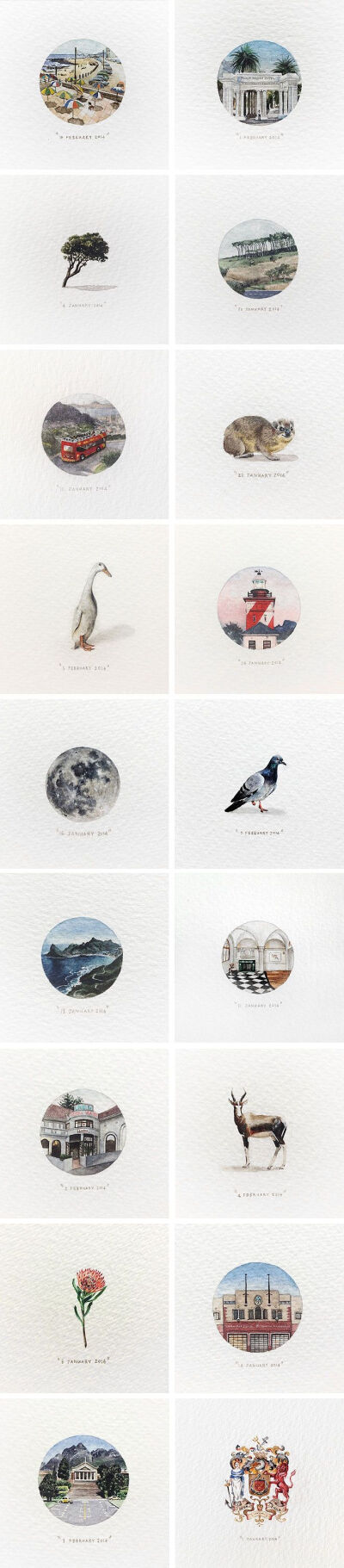 South African artist, Lorraine Loots, created coin-sized paintings as part of a project entitled, &amp;quot;365 Postcards for Ants.&amp;quot;