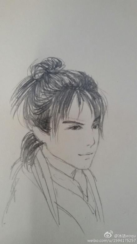 2015电视剧神雕侠侣随手画杨过 陈晓饰演杨过 cr.冰洁woqu